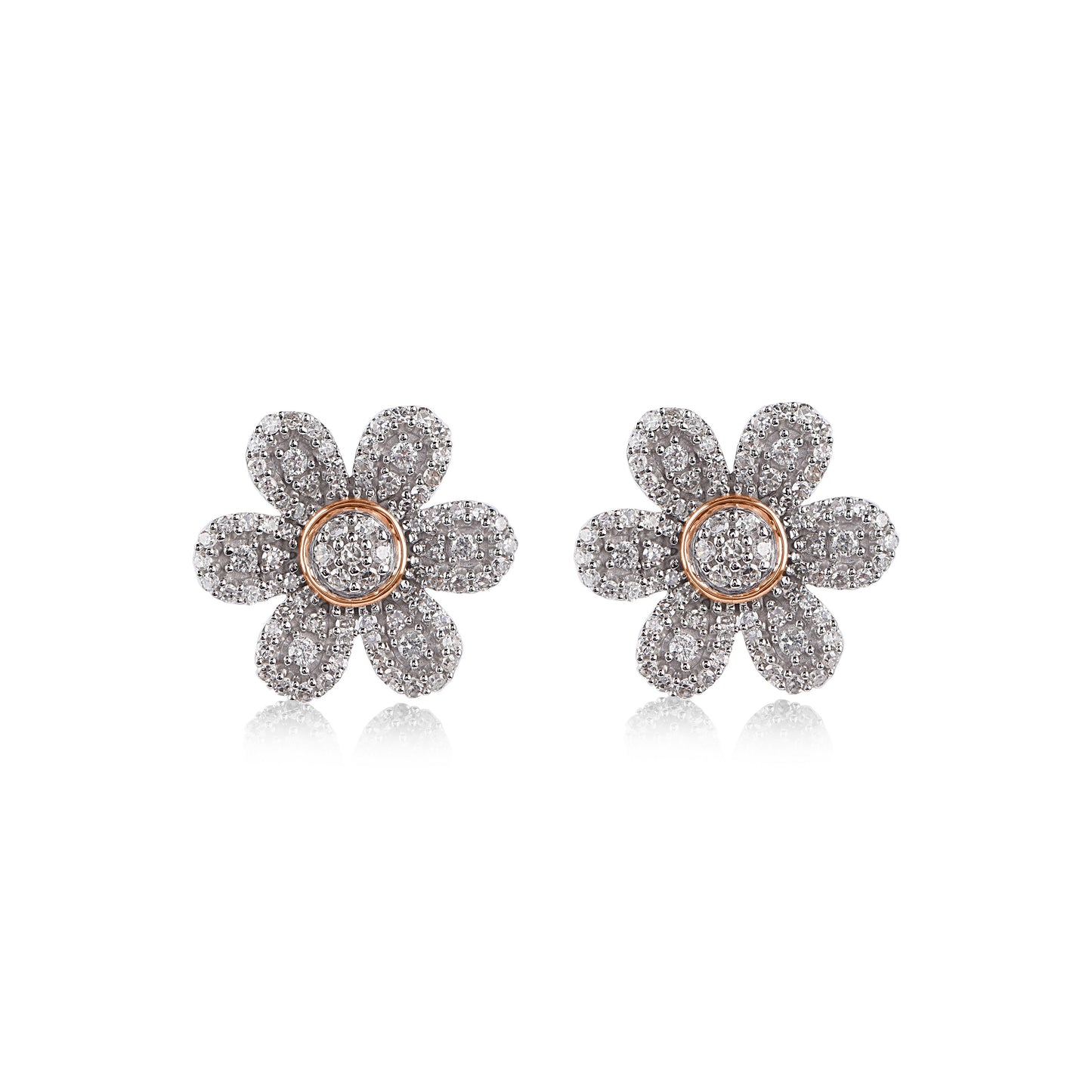 Flower Stud Earrings in 10KT Gold