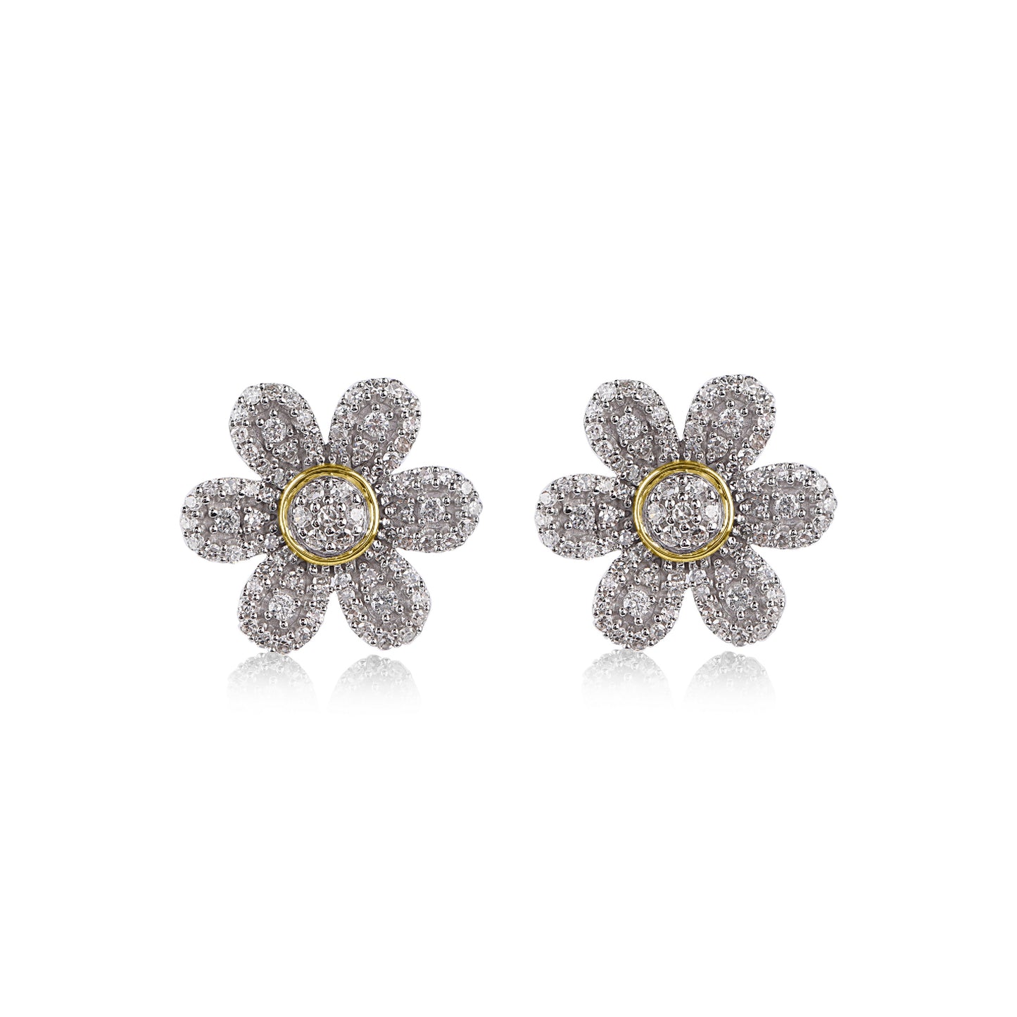 Flower Stud Earrings in 10KT Gold