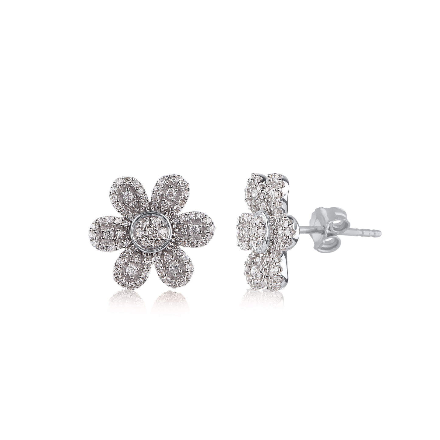 Flower Stud Earrings in 10KT Gold