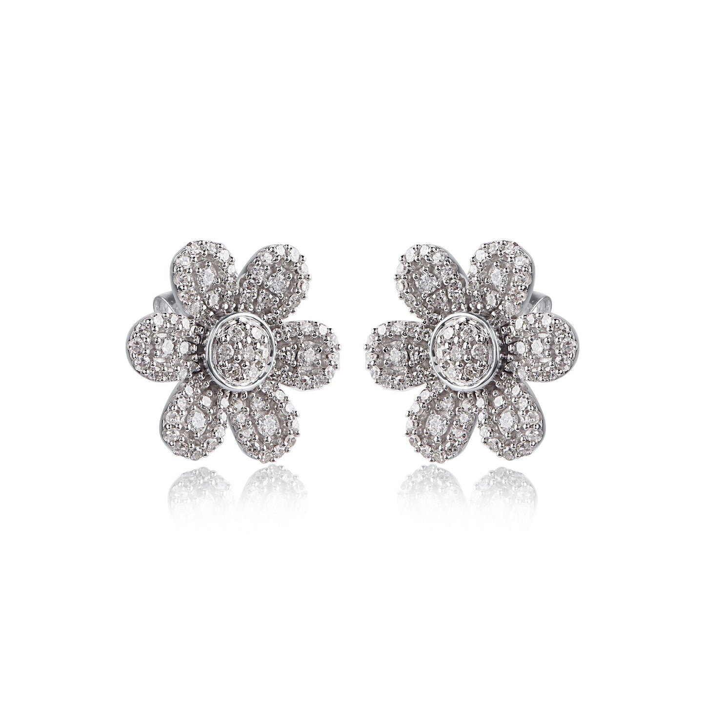 Flower Stud Earrings in 10KT Gold