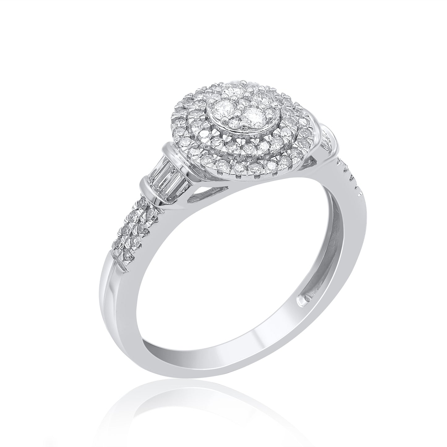 Cluster Halo Ring in 10KT Gold
