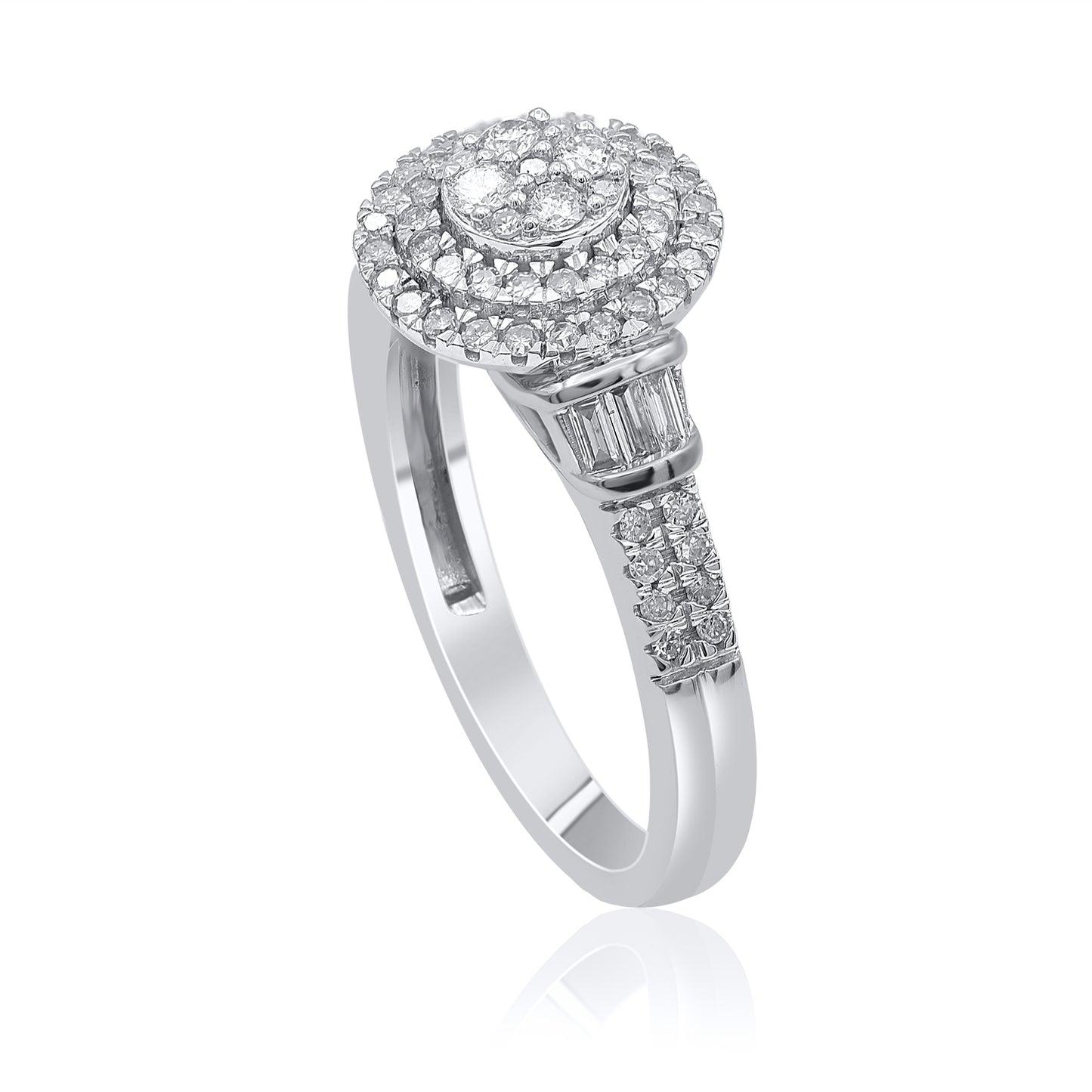 Cluster Halo Ring in 10KT Gold