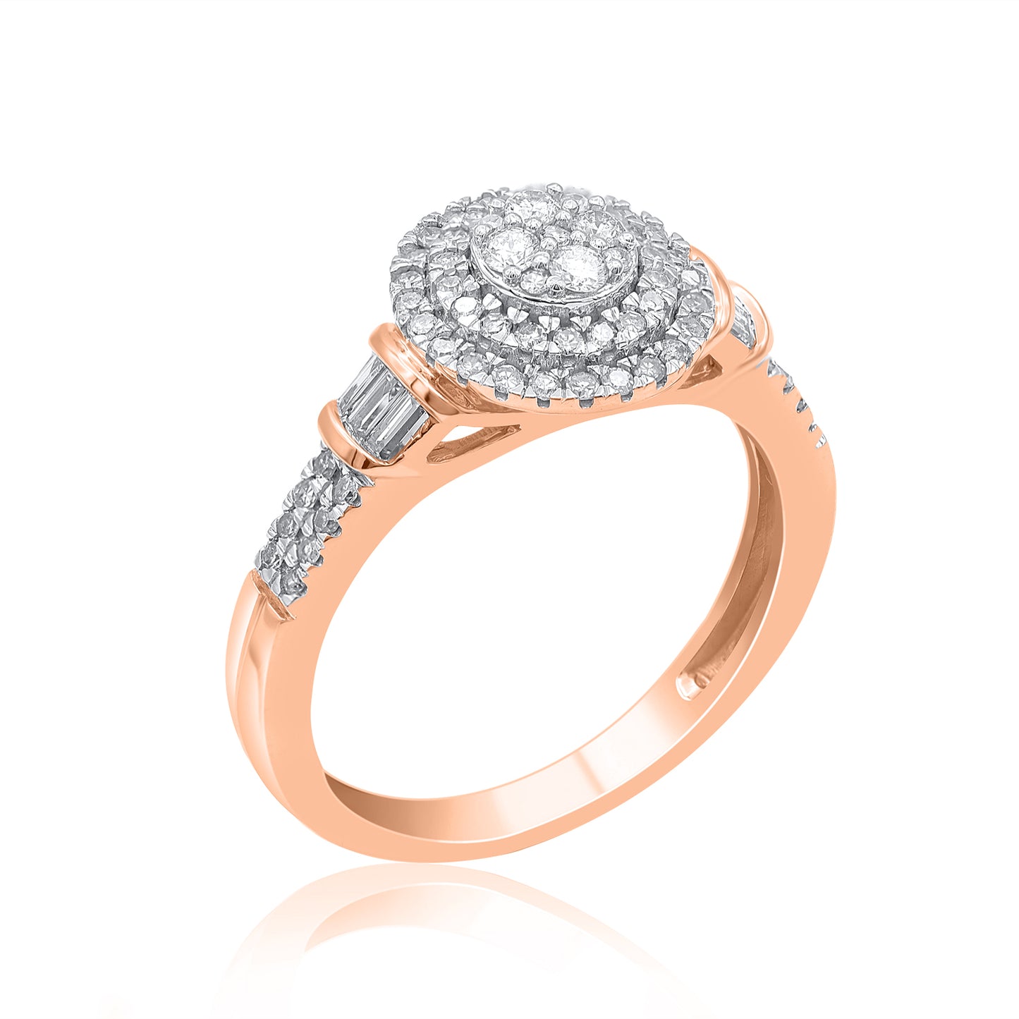 Cluster Halo Ring in 10KT Gold