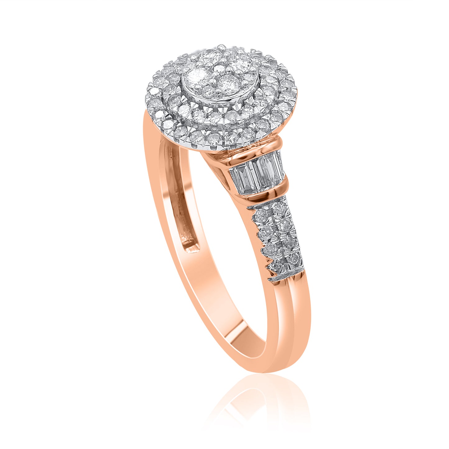 Cluster Halo Ring in 10KT Gold