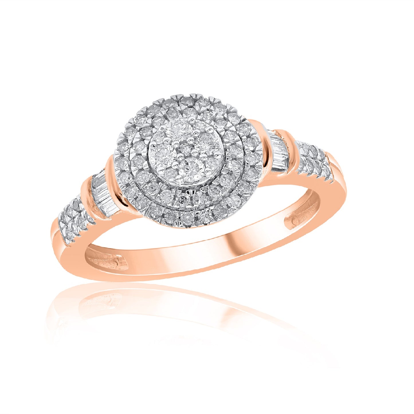 Cluster Halo Ring in 10KT Gold