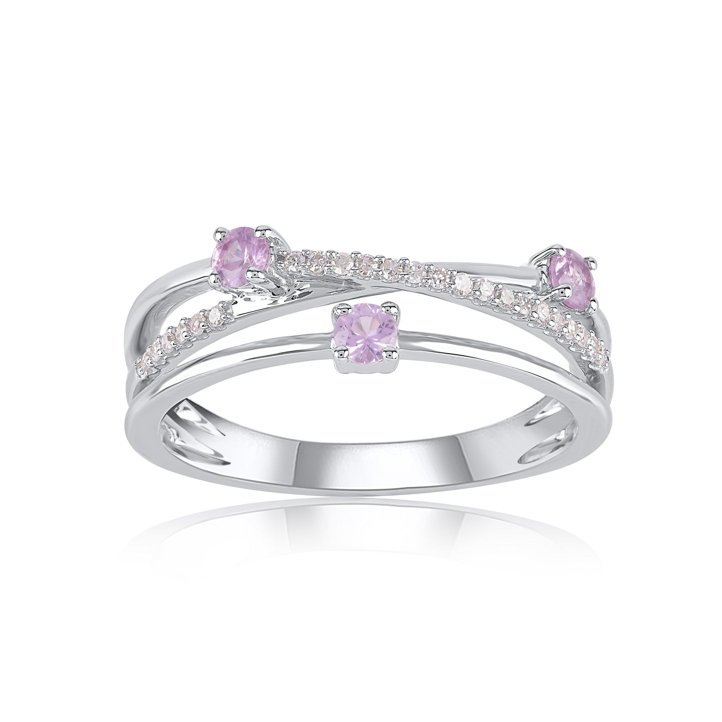 Pink sapphire band Ring