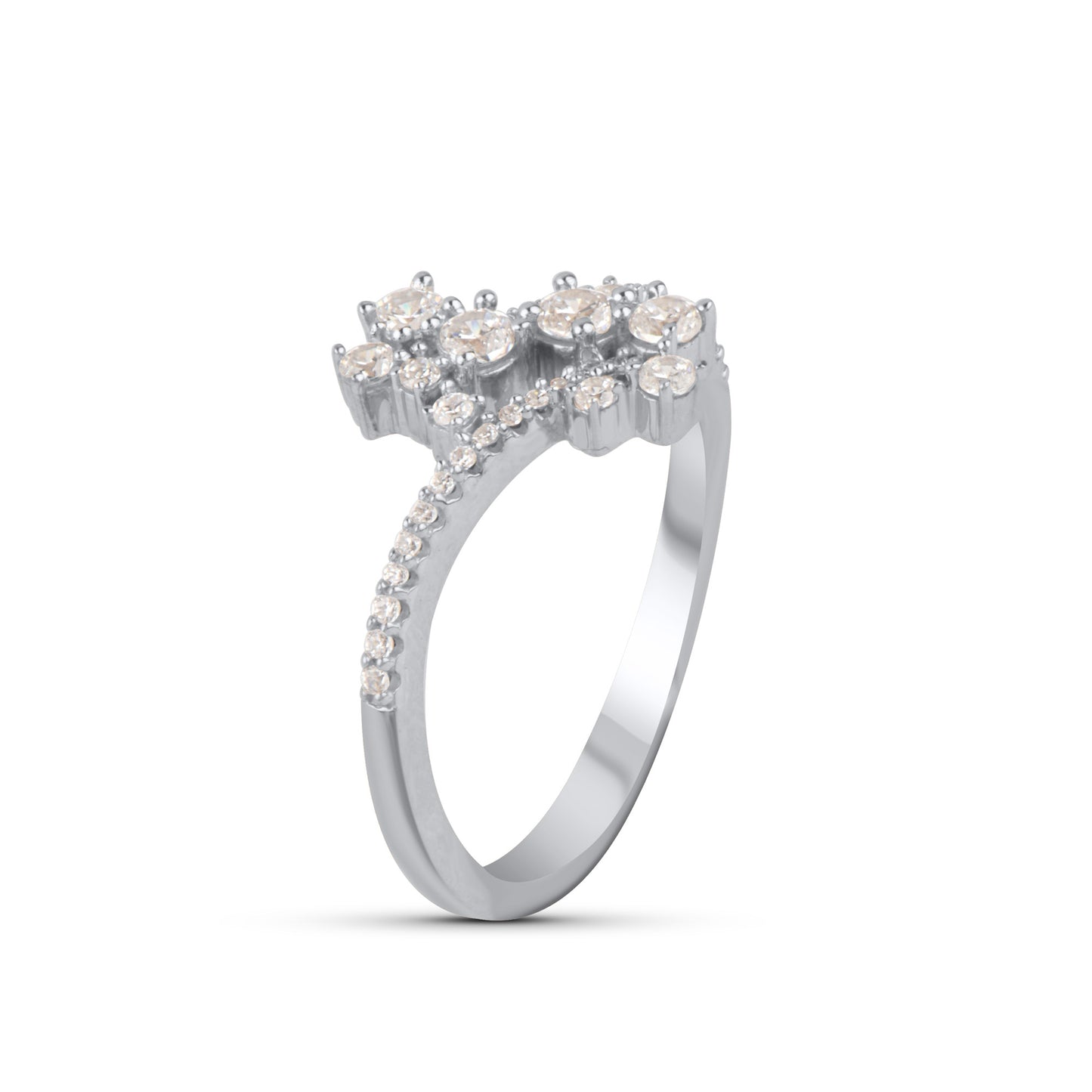 Diamond Bypass Ring in 10K Gold