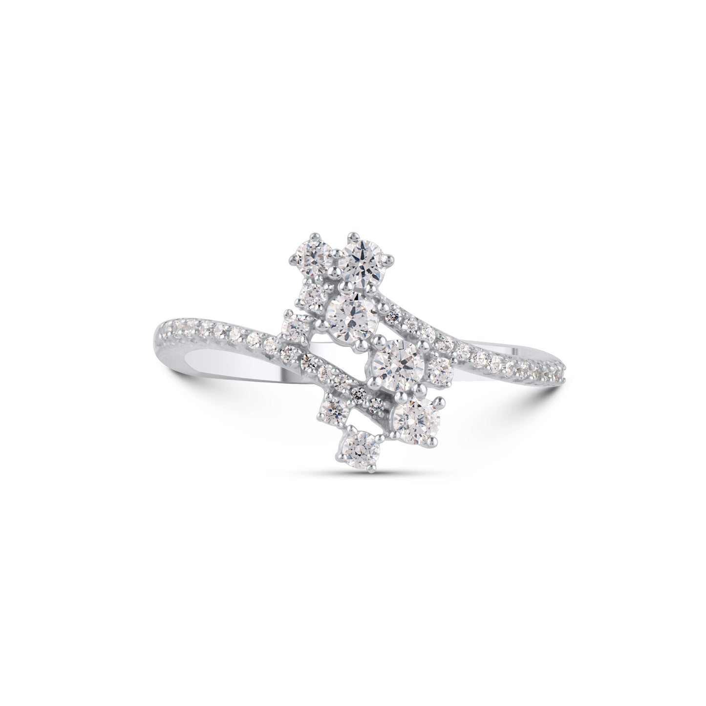 Diamond Bypass Ring in 10K Gold
