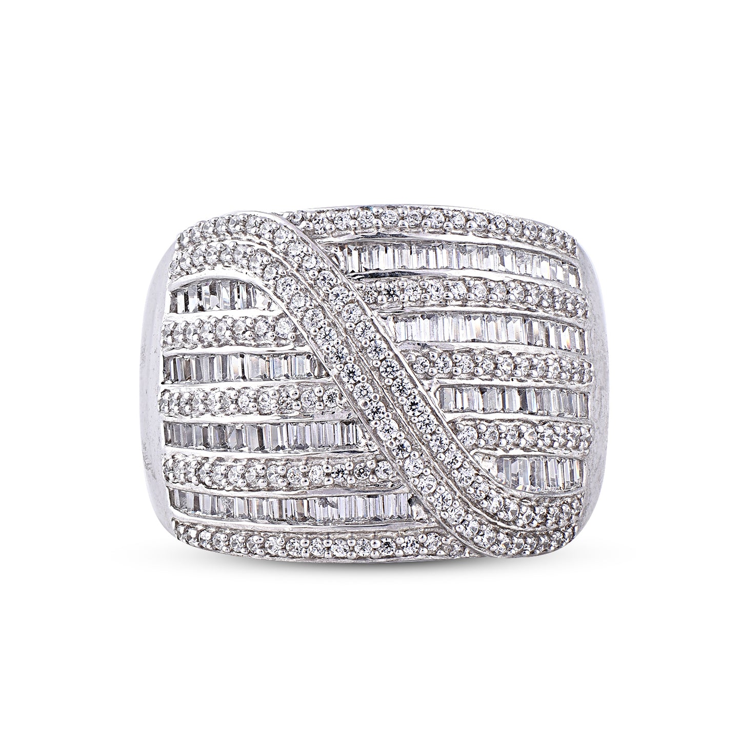 1 CT Multi-Row Diamond Band Ring in 14KT Gold