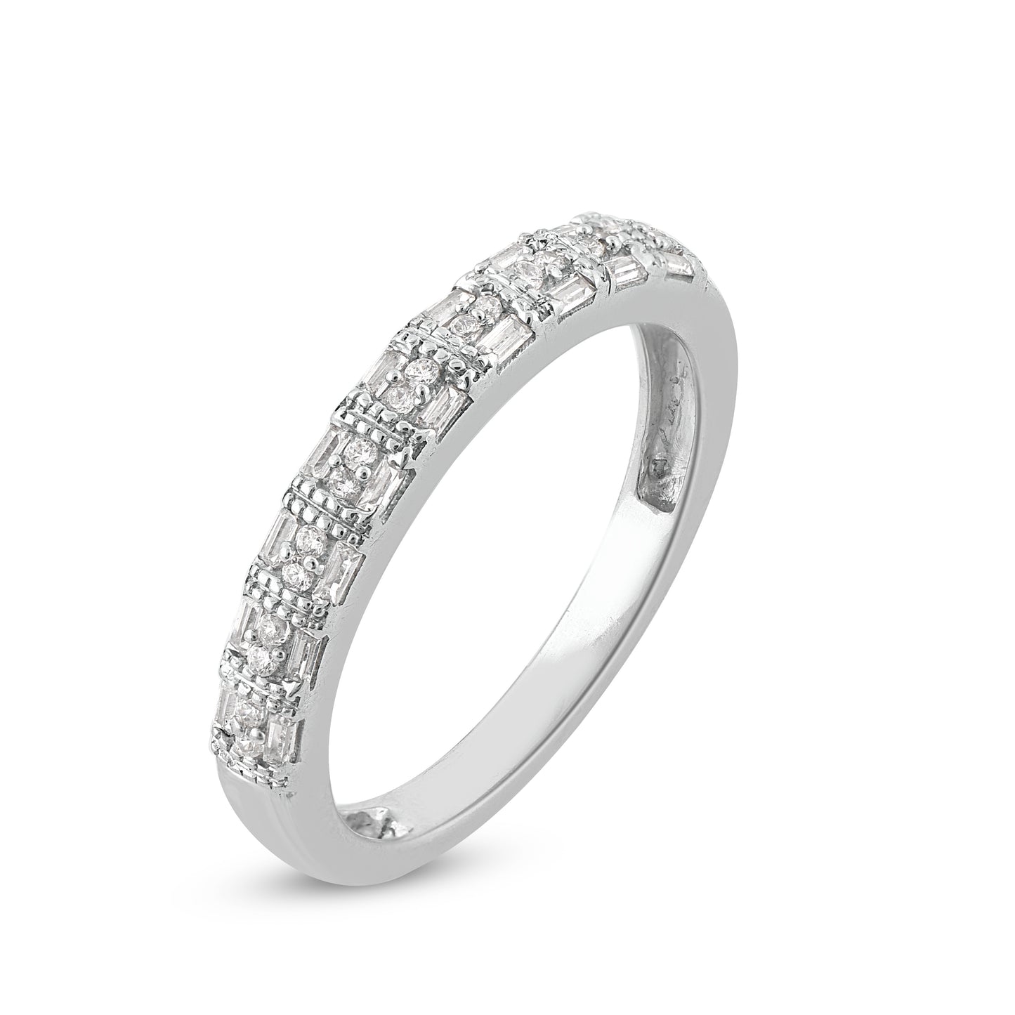 Baguette Half Eternity Band in 10KT Gold