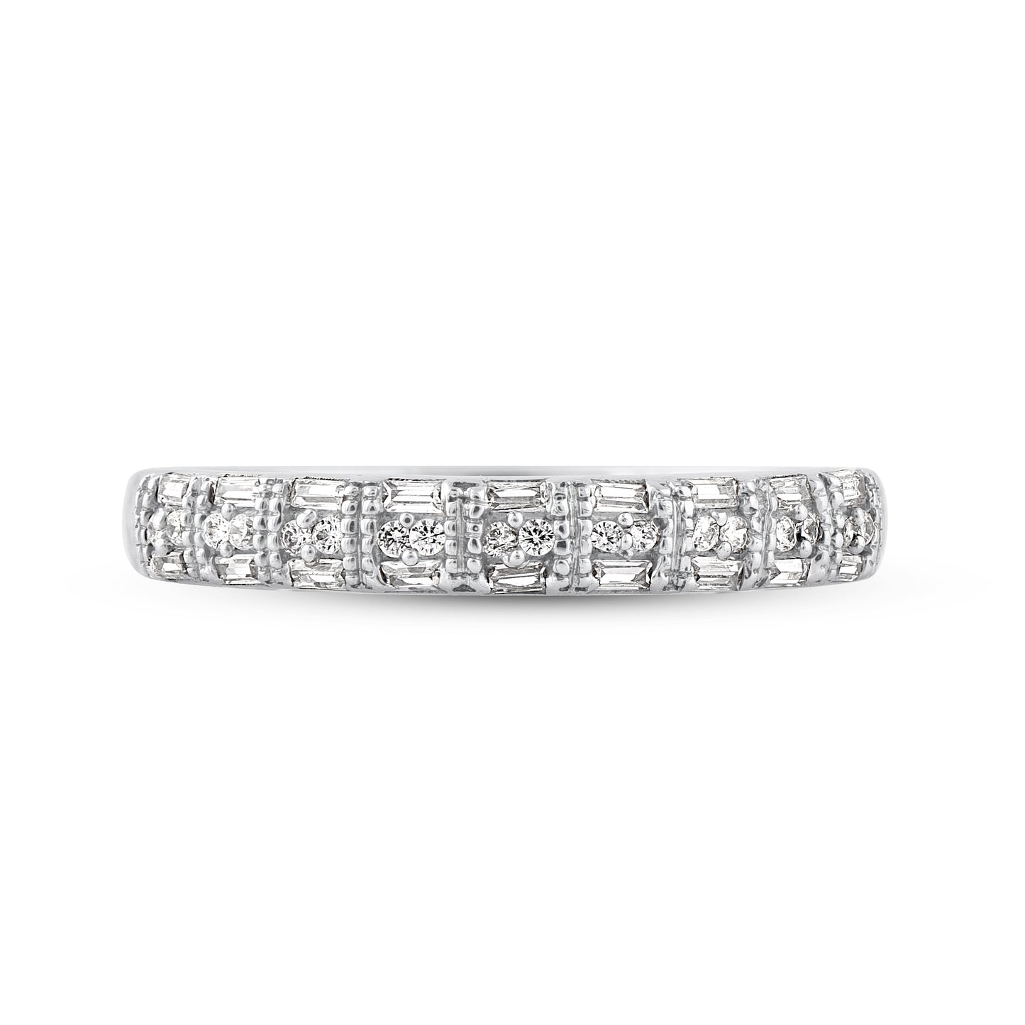 Baguette Half Eternity Band in 10KT Gold