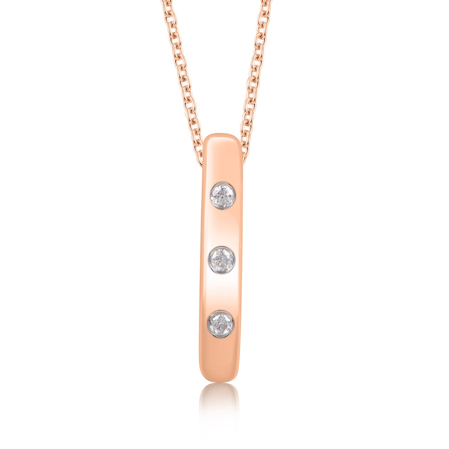 Vertical Bar Pendant Necklace in 10KT Gold
