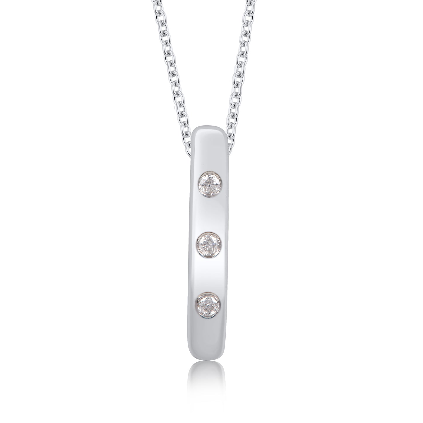 Vertical Bar Pendant Necklace in 10KT Gold