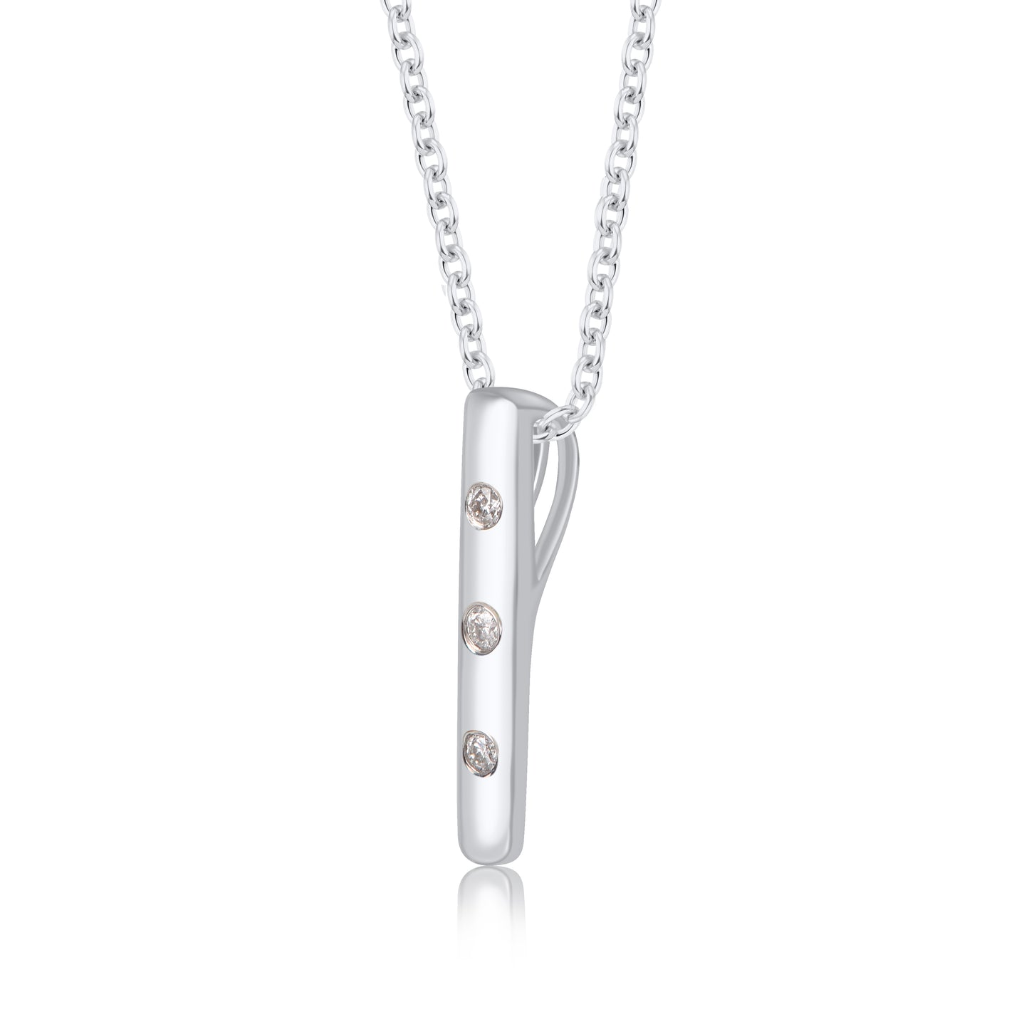 Vertical Bar Pendant Necklace in 10KT Gold