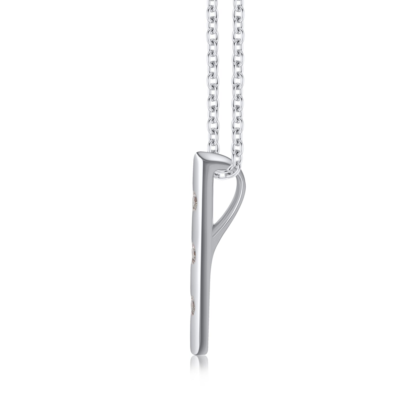 Vertical Bar Pendant Necklace in 10KT Gold