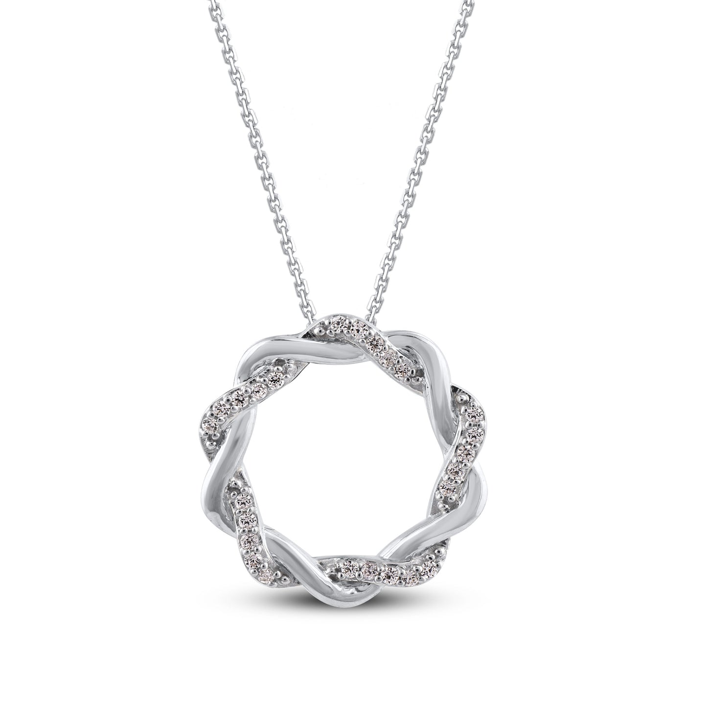Twisted Circle of Life Pendant Necklace in 10KT Gold