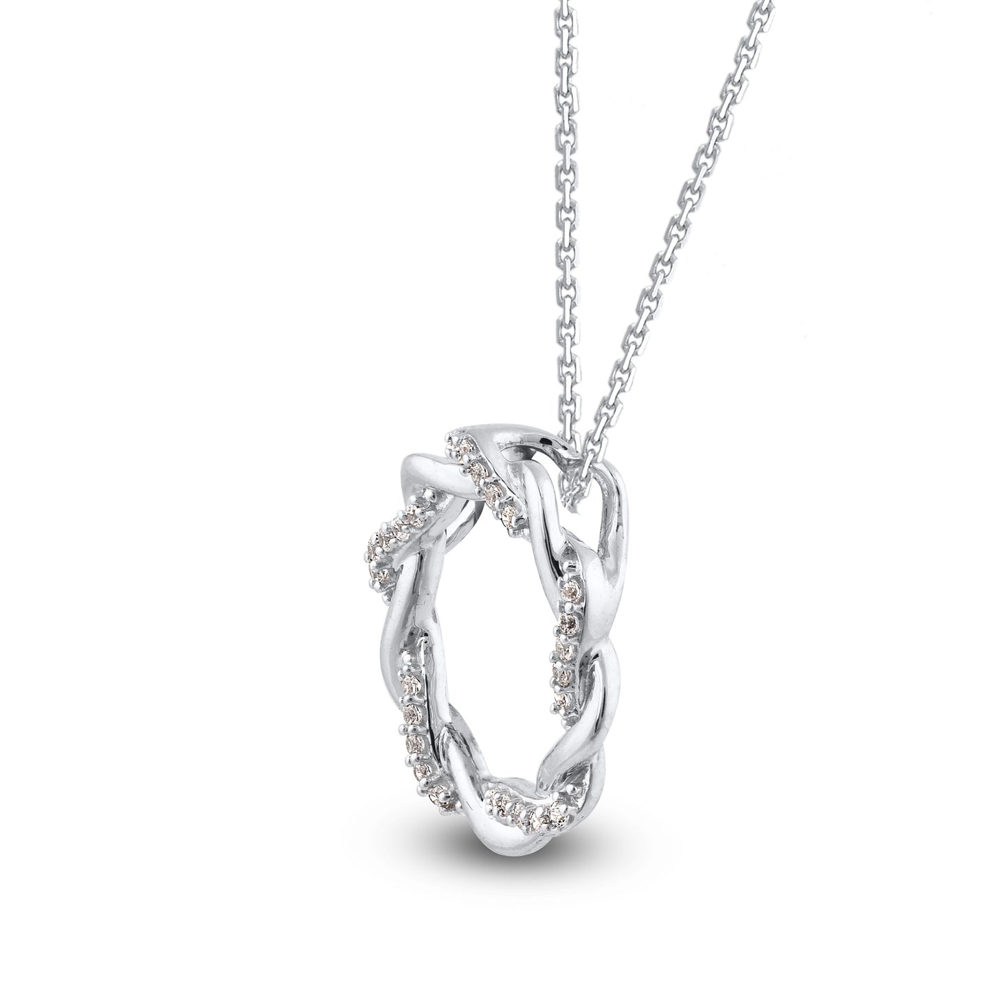 Twisted Circle of Life Pendant Necklace in 10KT Gold