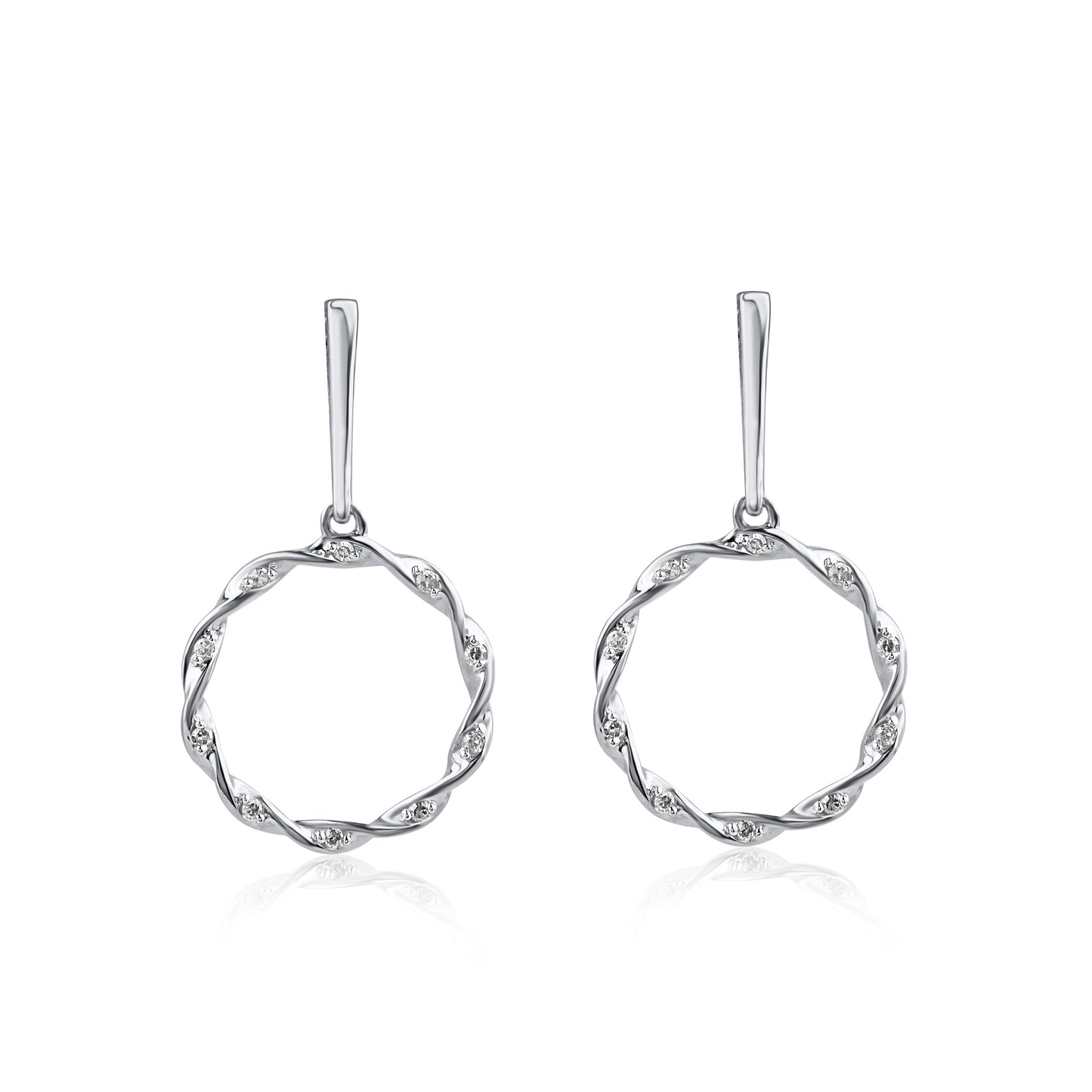 Twisted Circle Dangle Earrings