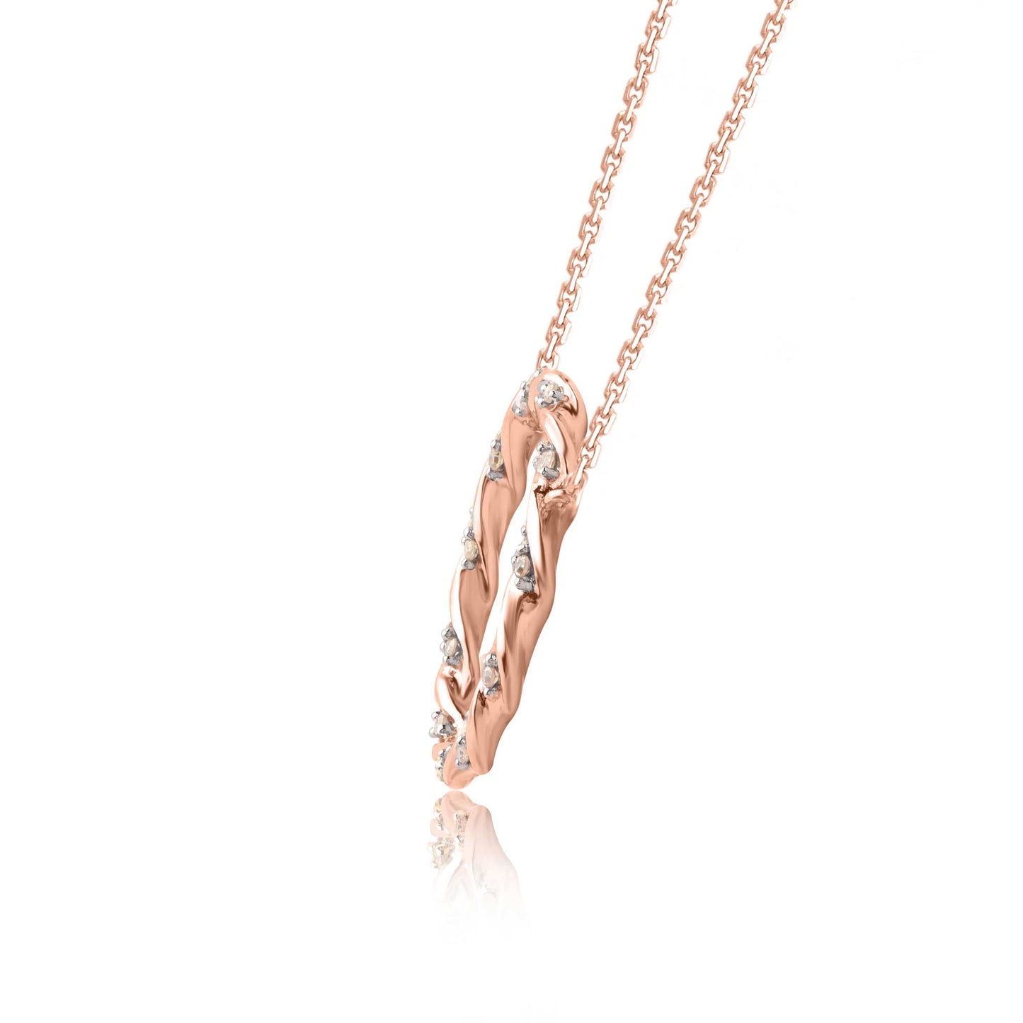 Twisted Circle of Life Pendant Necklace in 10KT Gold