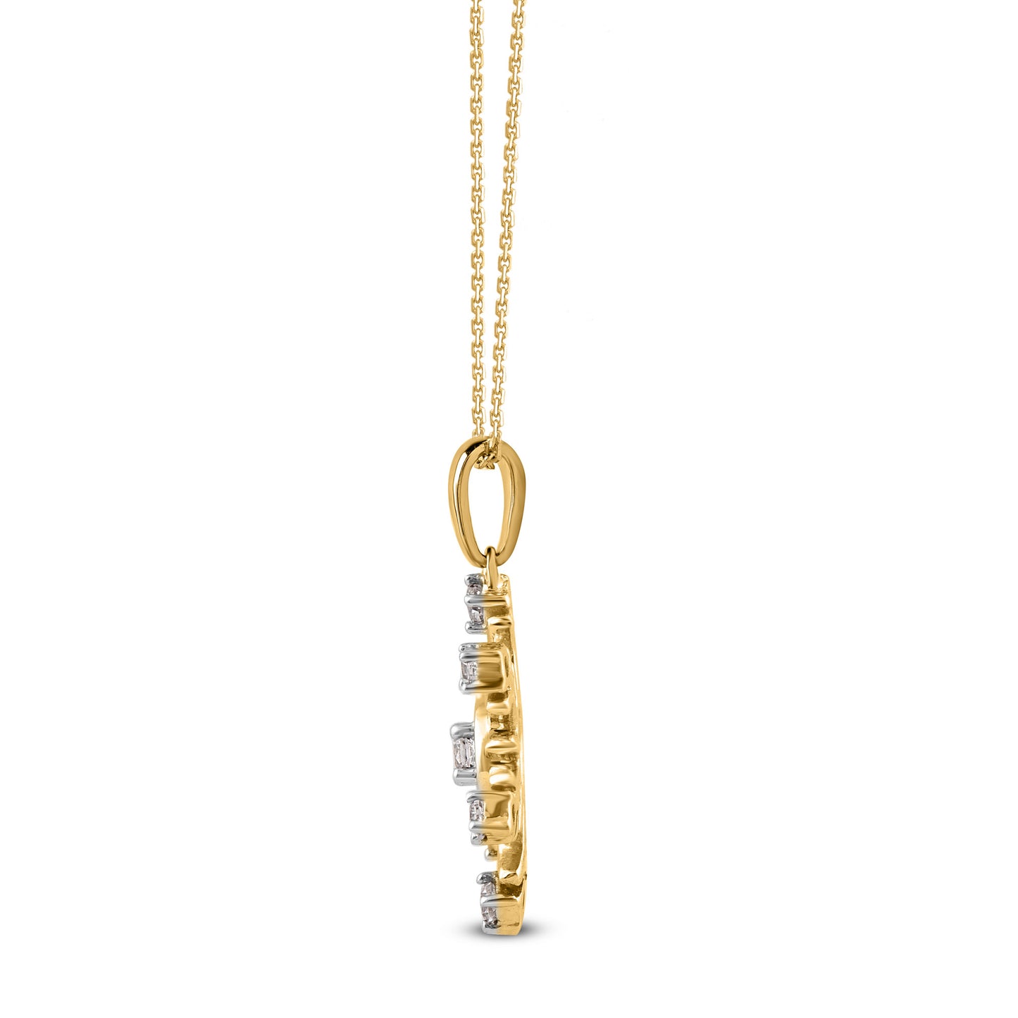 Snowflake Pendant Necklace in 10KT Gold