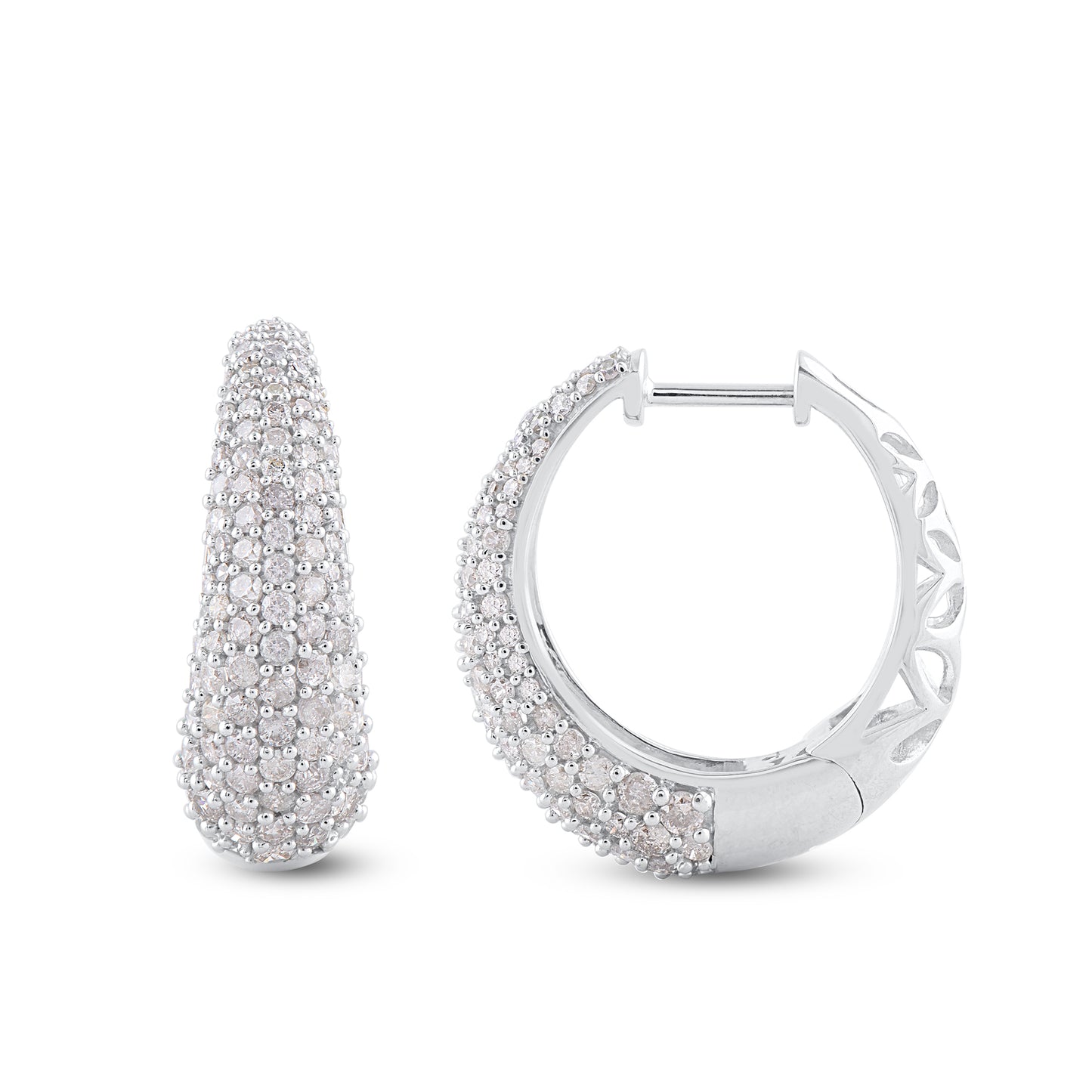 Filigree Huggie Hoop Earrings