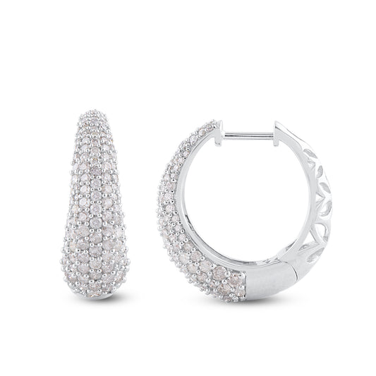 Filigree Huggie Hoop Earrings