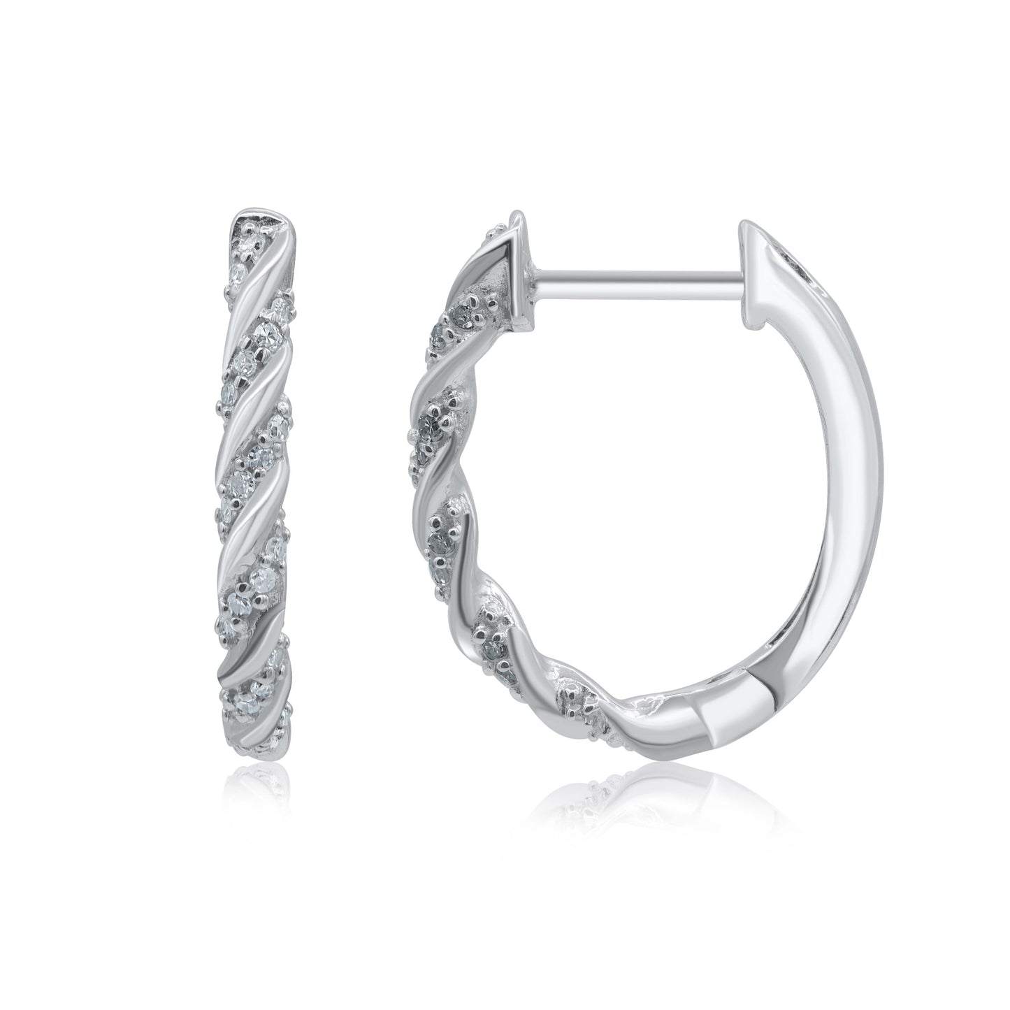 Diamond Hoop Earrings