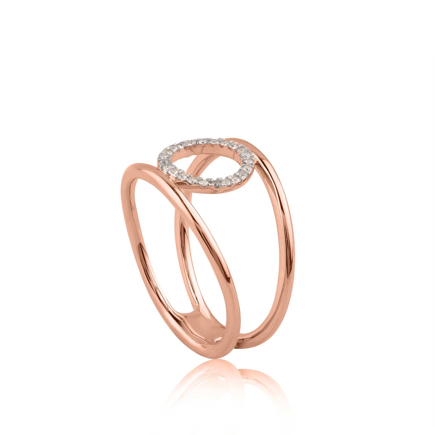 Geometric Circle Ring in 10KT Gold