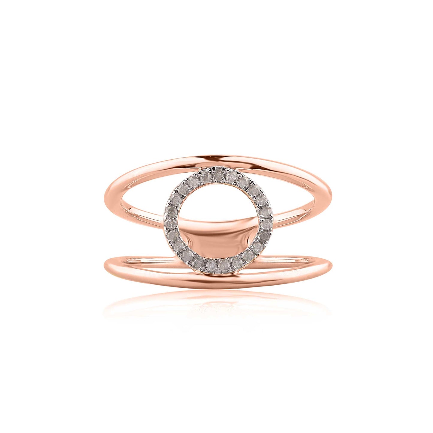 Geometric Circle Ring in 10KT Gold