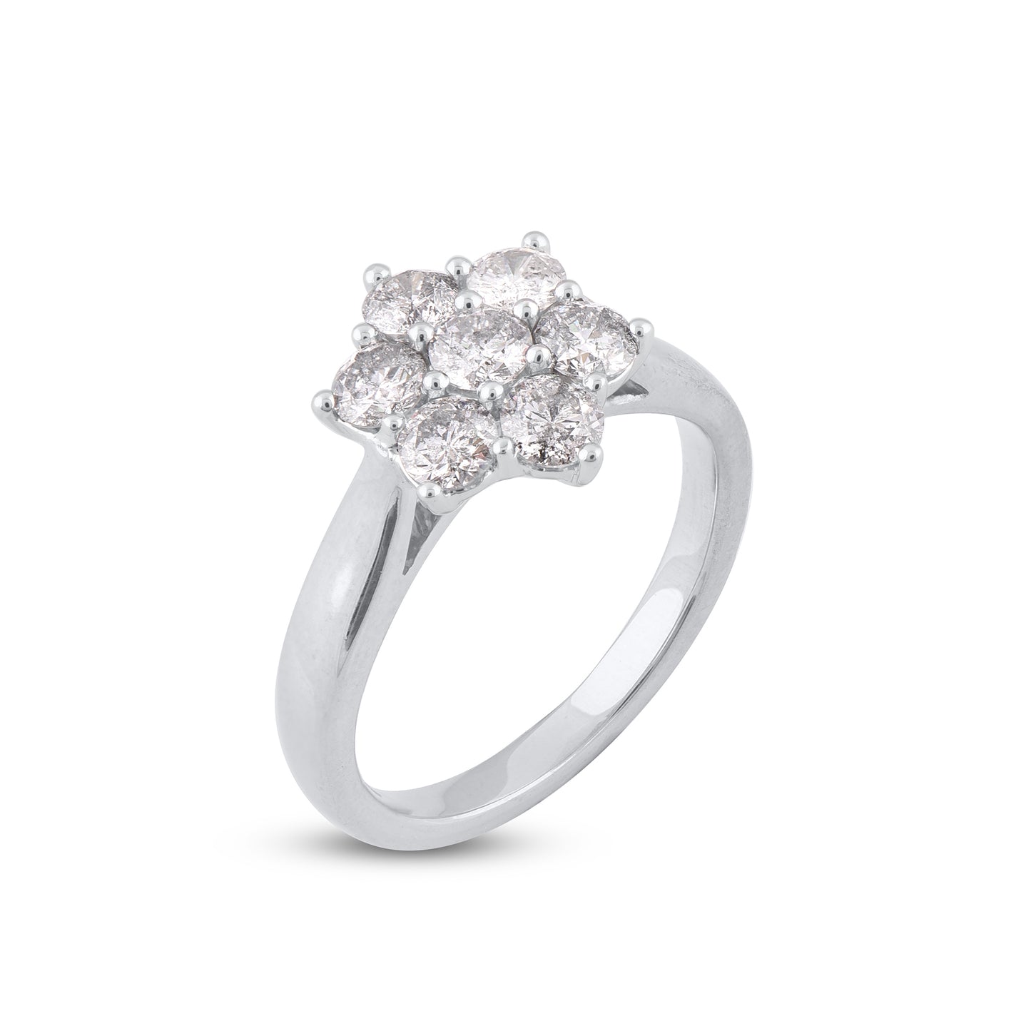 1.25 CT Floral Cluster Diamond Ring in 14KT Gold
