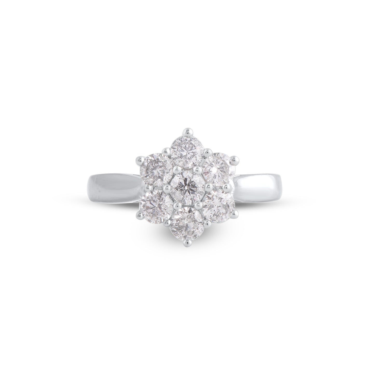 1.25 CT Floral Cluster Diamond Ring in 14KT Gold