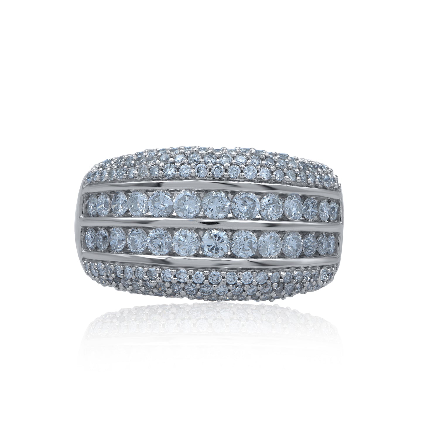 Multi Row Wedding Band Ring in 14kt Gold