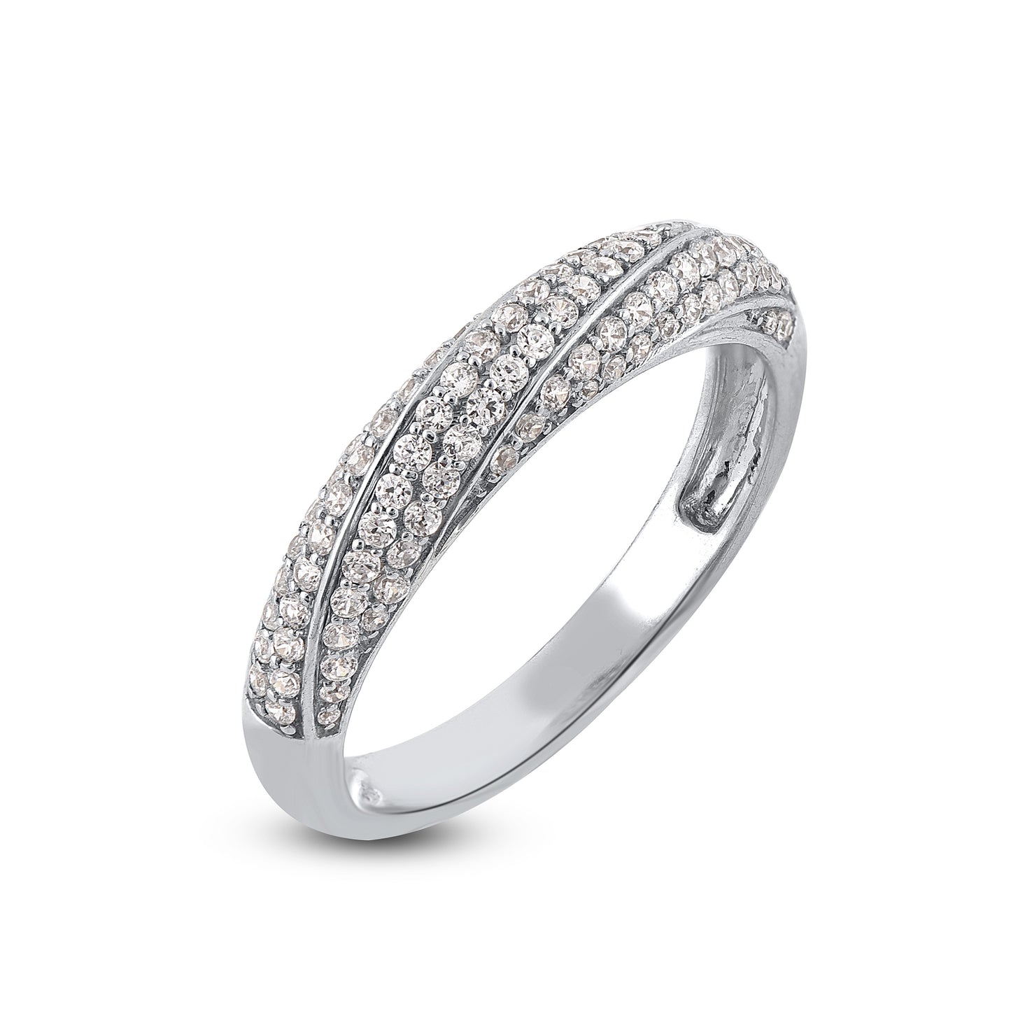 Multi Row Wedding Band in 10K Gold