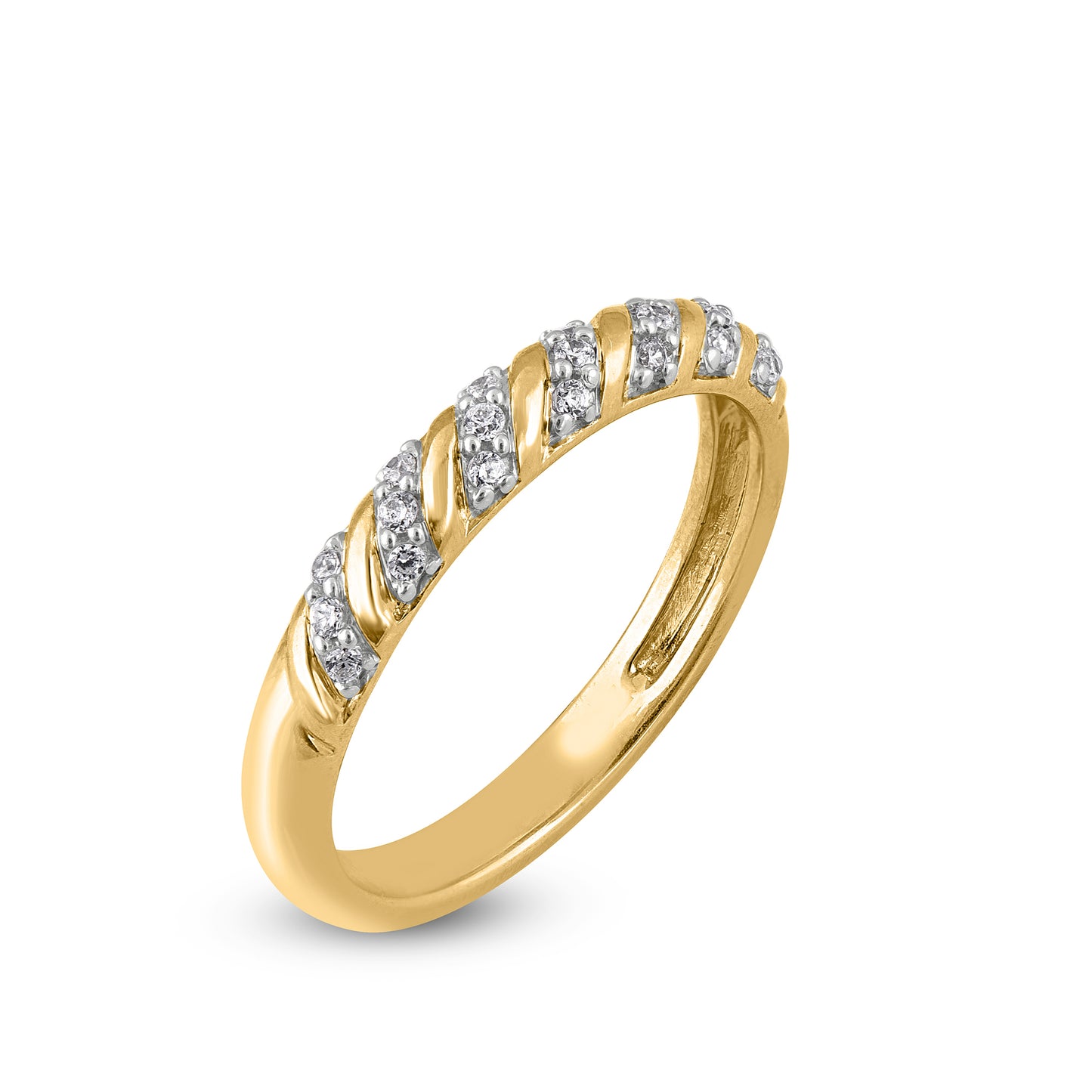 Diamond Wedding Band Ring in 10K Gold