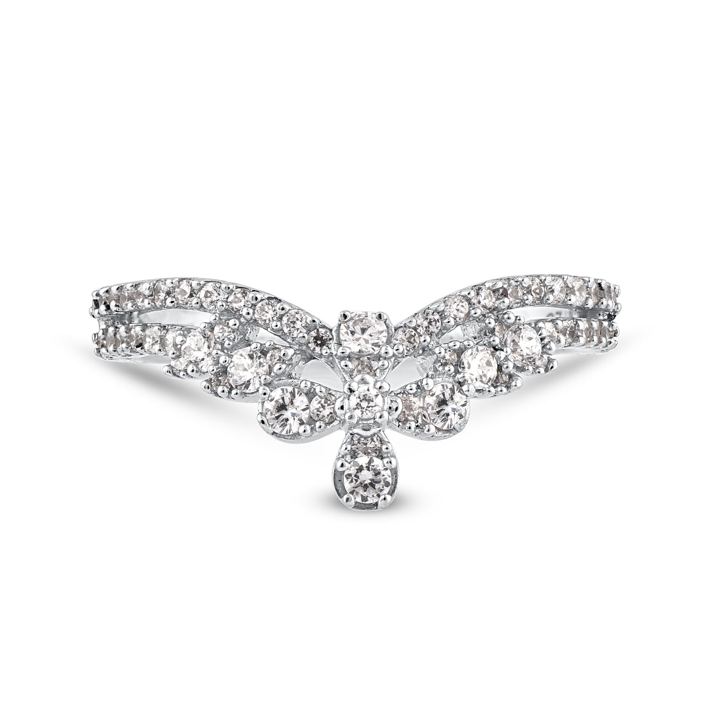 0.50 CTW Tiara Diamond Ring in 10KT White Gold