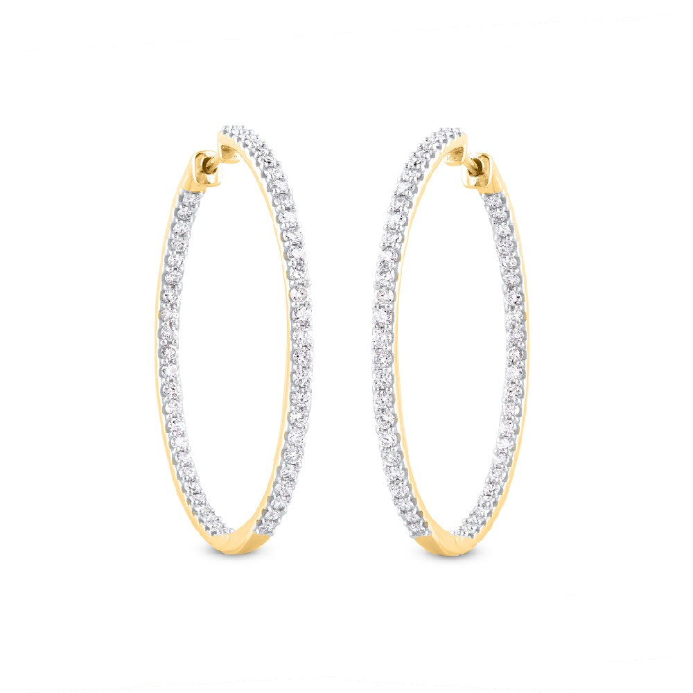 Hoop Earrings in 14K White Gold