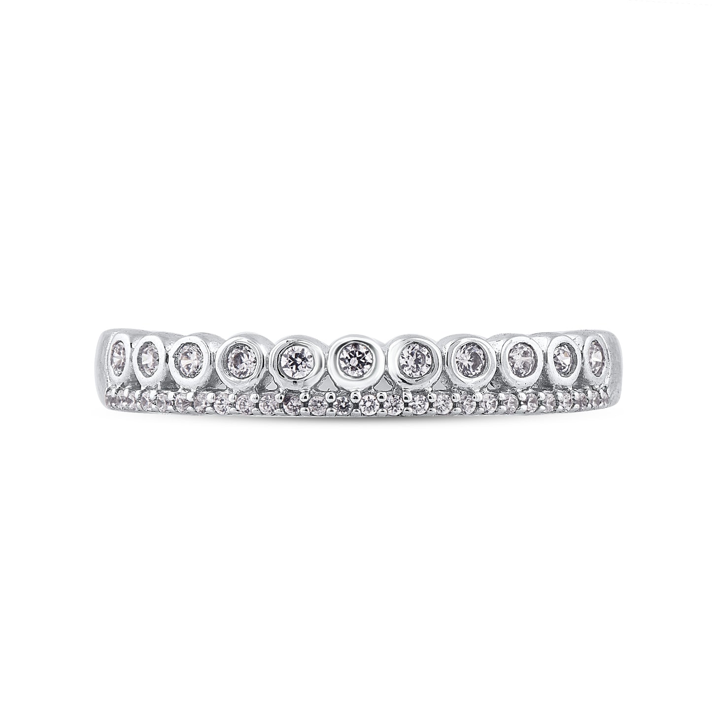 0.20 CT Half Eternity Diamond Ring in 10KT Gold