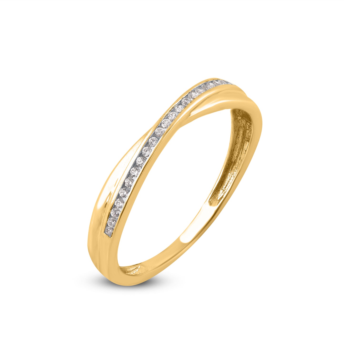 Crisscross Band in 10KT Gold