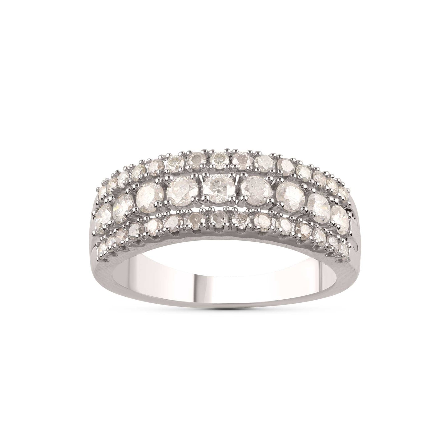 Multi Row Wedding Band in 14K Gold
