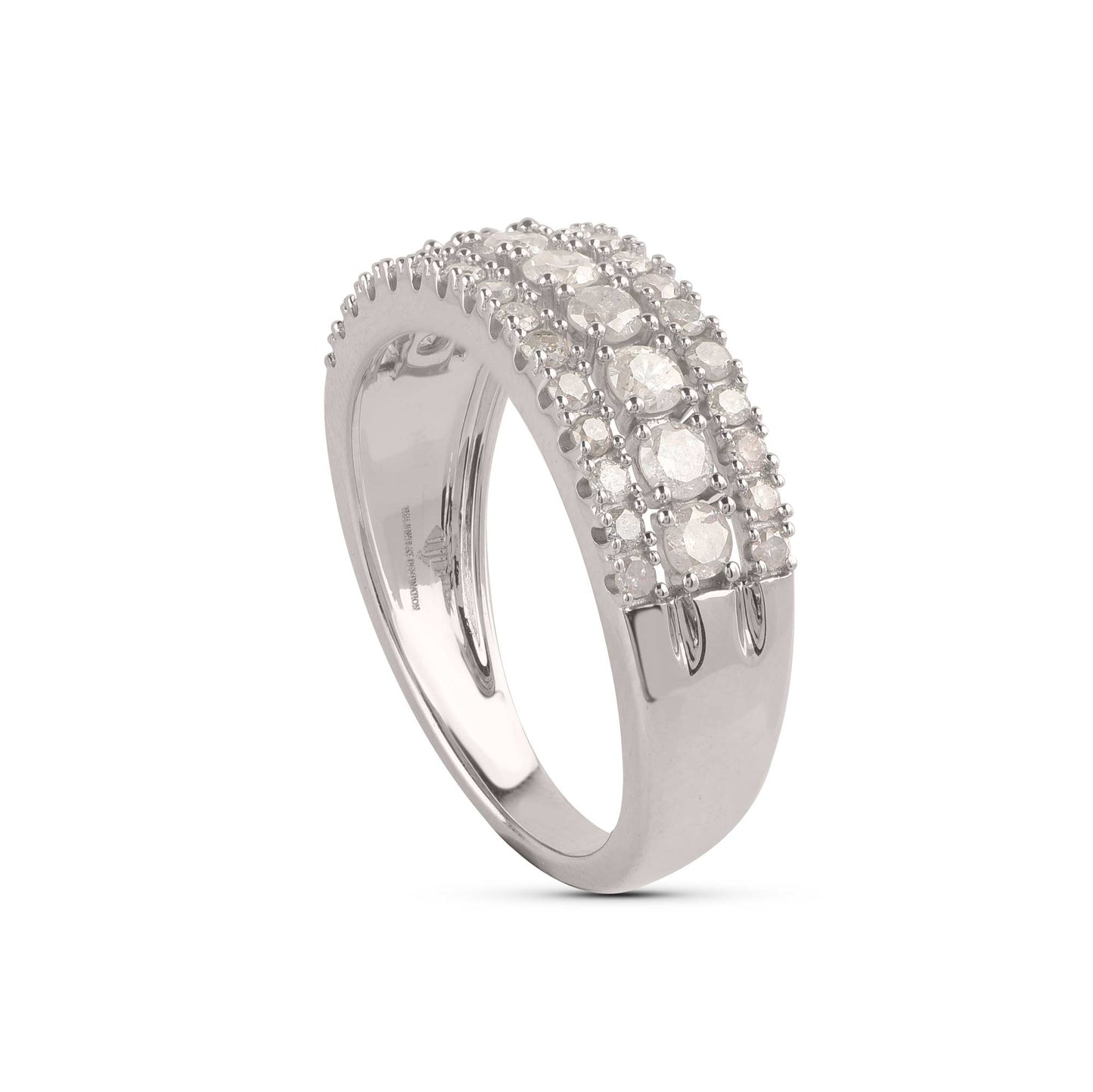 Multi Row Wedding Band in 14K Gold