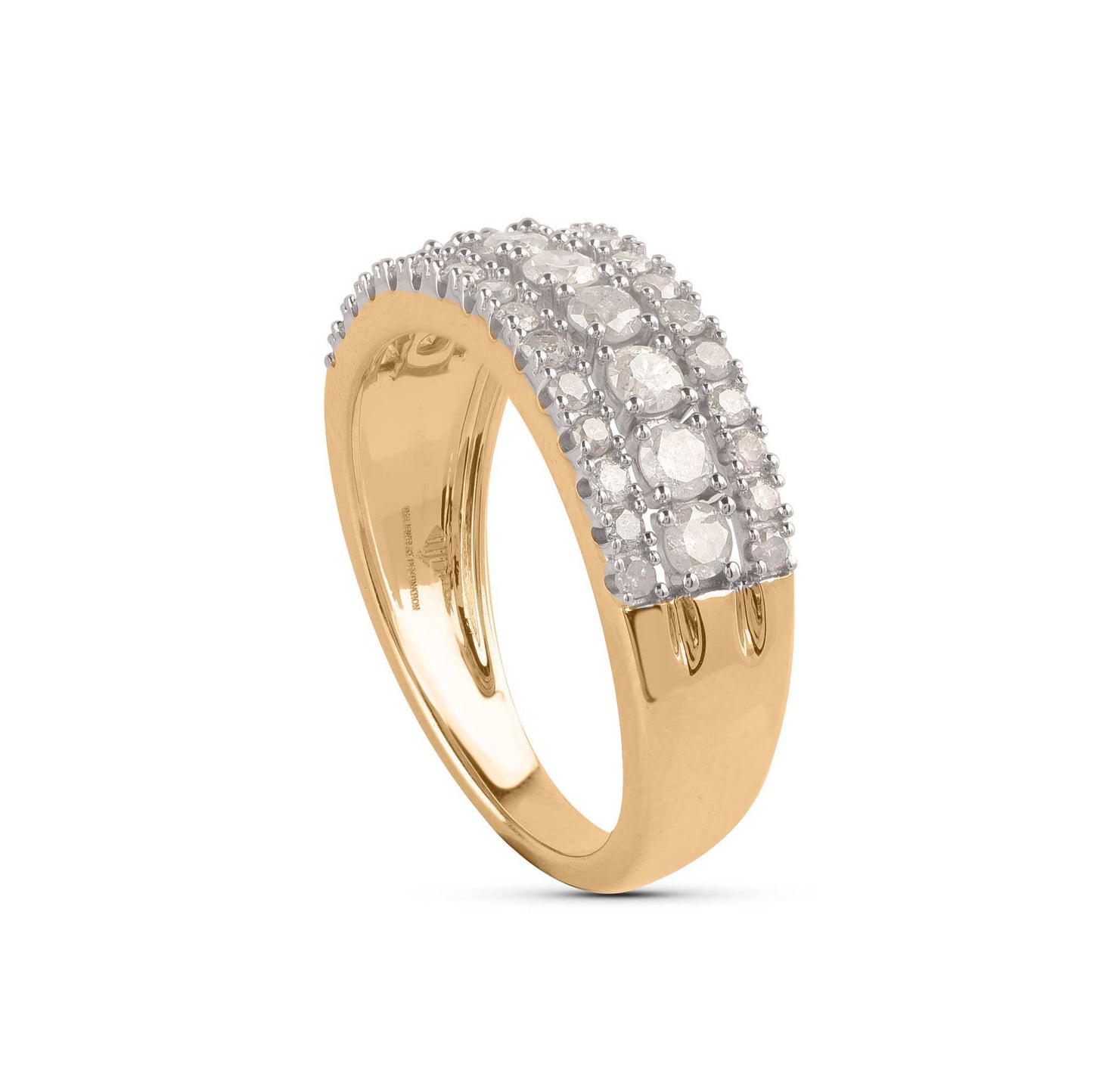 Multi Row Wedding Band in 14K Gold