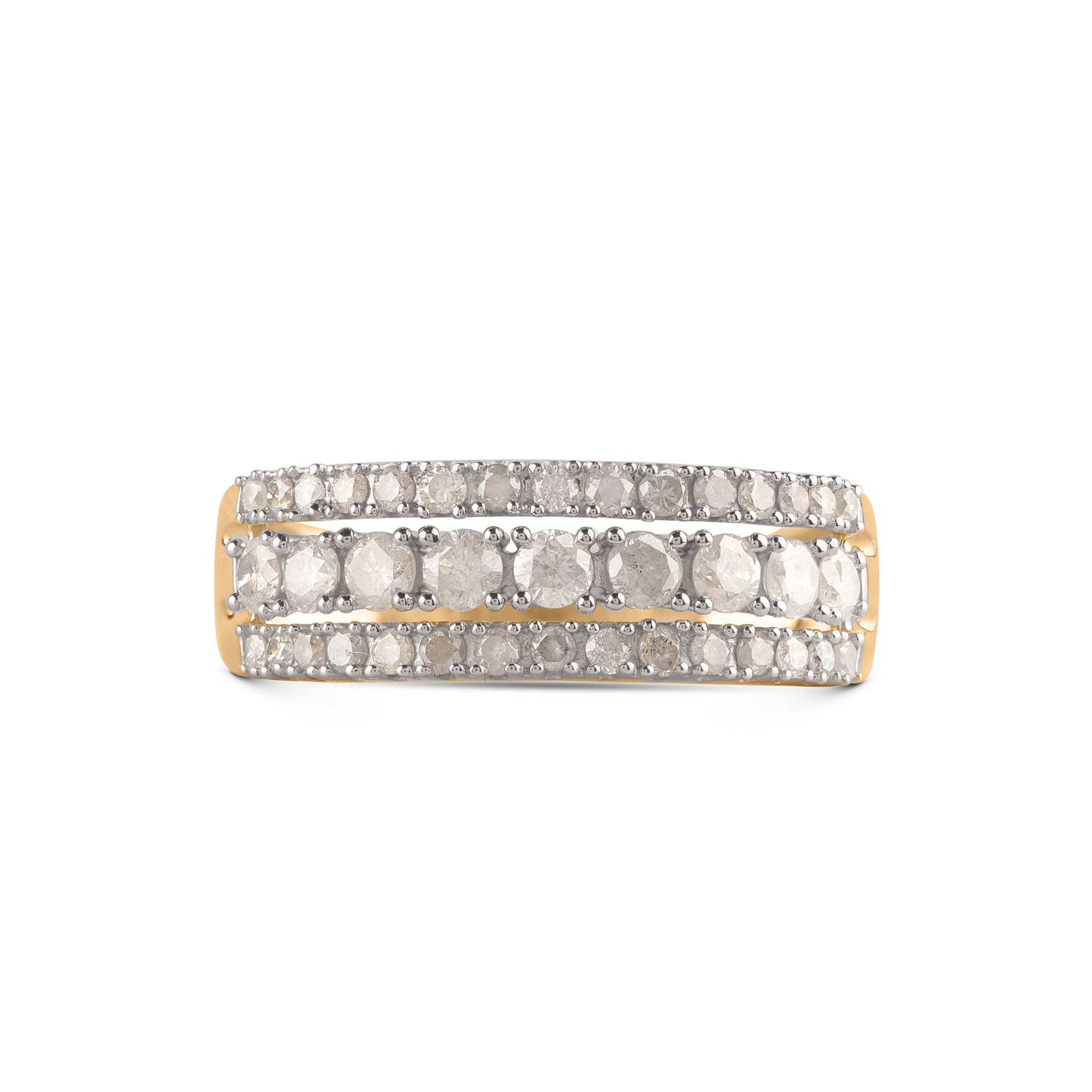 Multi Row Wedding Band in 14K Gold