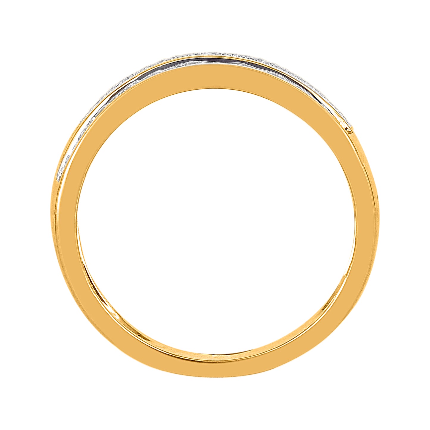 0.25 Carat Diamond Wedding Band Ring in 14K Yellow Gold