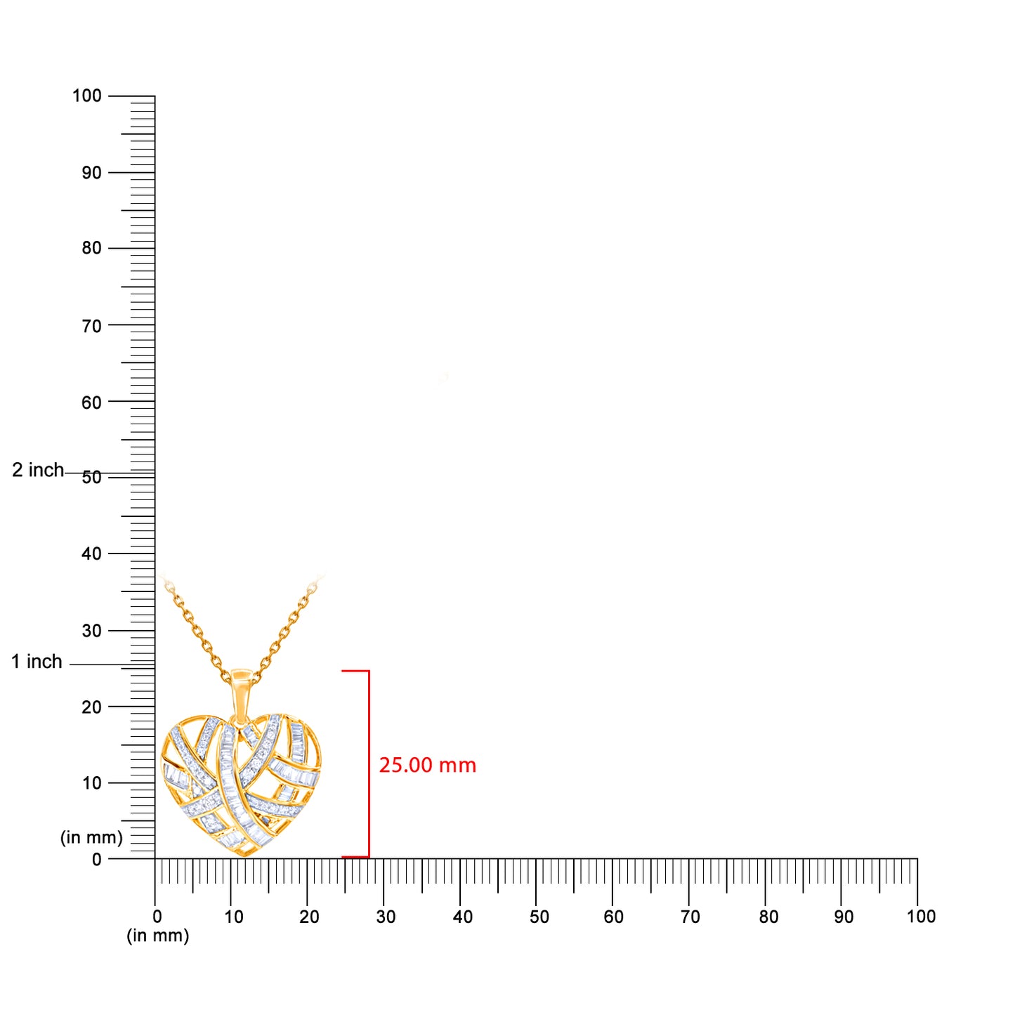 Interwoven Ribbon Heart Pendant in 14KT Gold