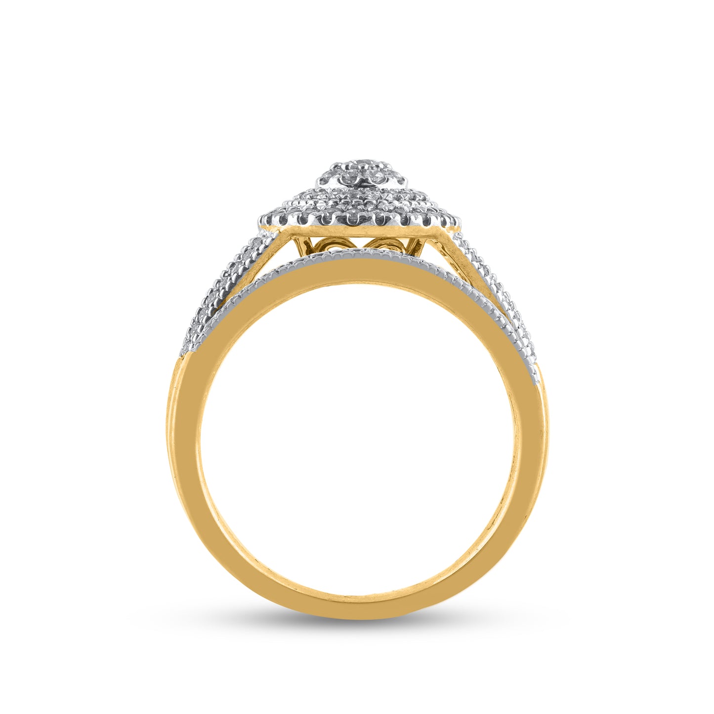 0.50 Carat Natural Diamond 14KT Yellow Gold Bridal Ring Set