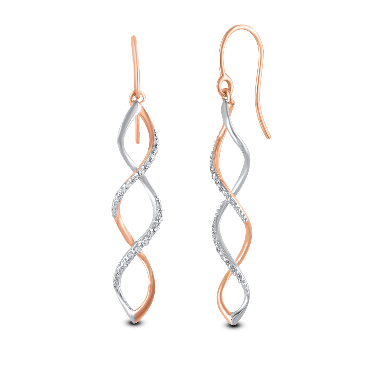 Infinity Swirl Dangle Earring in 10K Gold