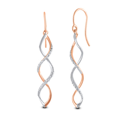 Infinity Swirl Dangle Earring in 10K Gold