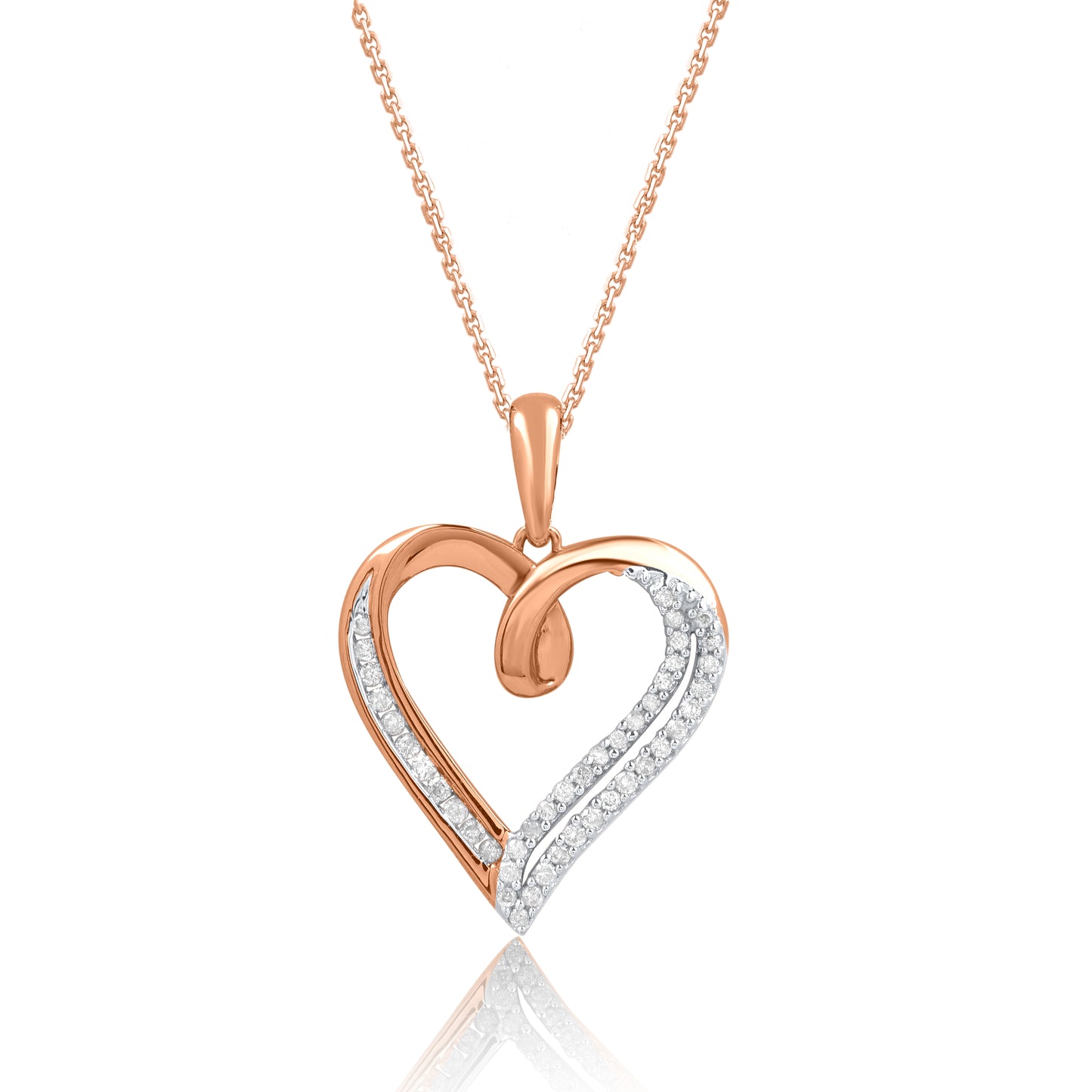 Heart Pendant Necklace in 10 Gold