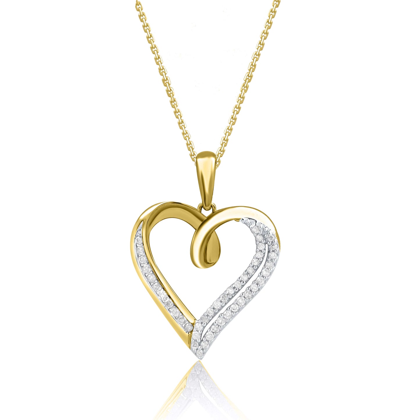 Heart Pendant Necklace in 10 Gold