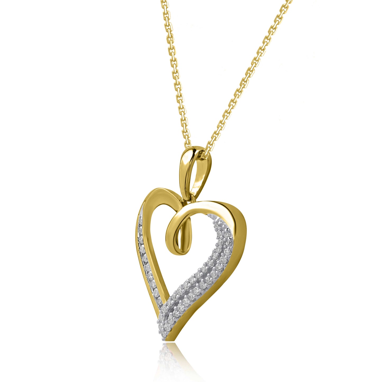 Heart Pendant Necklace in 10 Gold